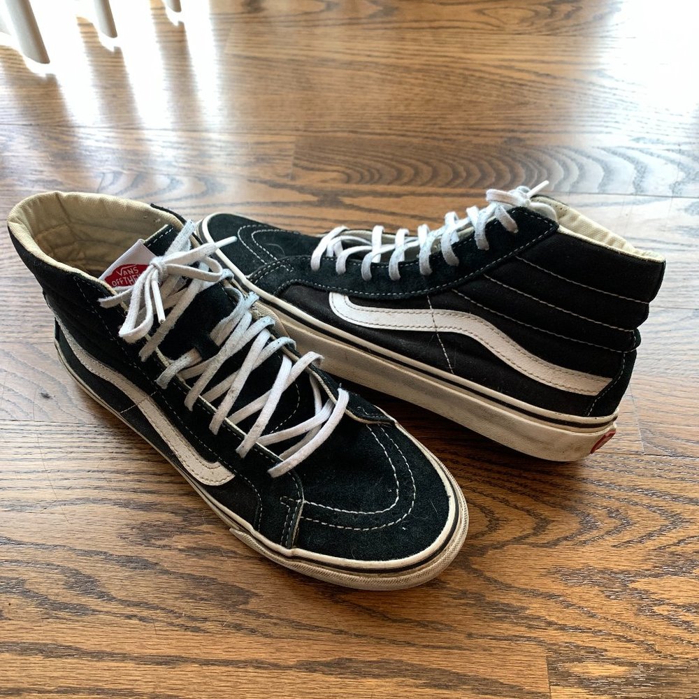 Black High Top Vans Womens Sz 9